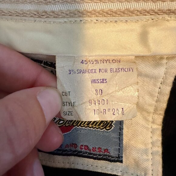 Vintage 50s Sears & Roebuck Women's Black Nylon Ski Pants Stirrup Pants, XXS - Picture 7 of 13